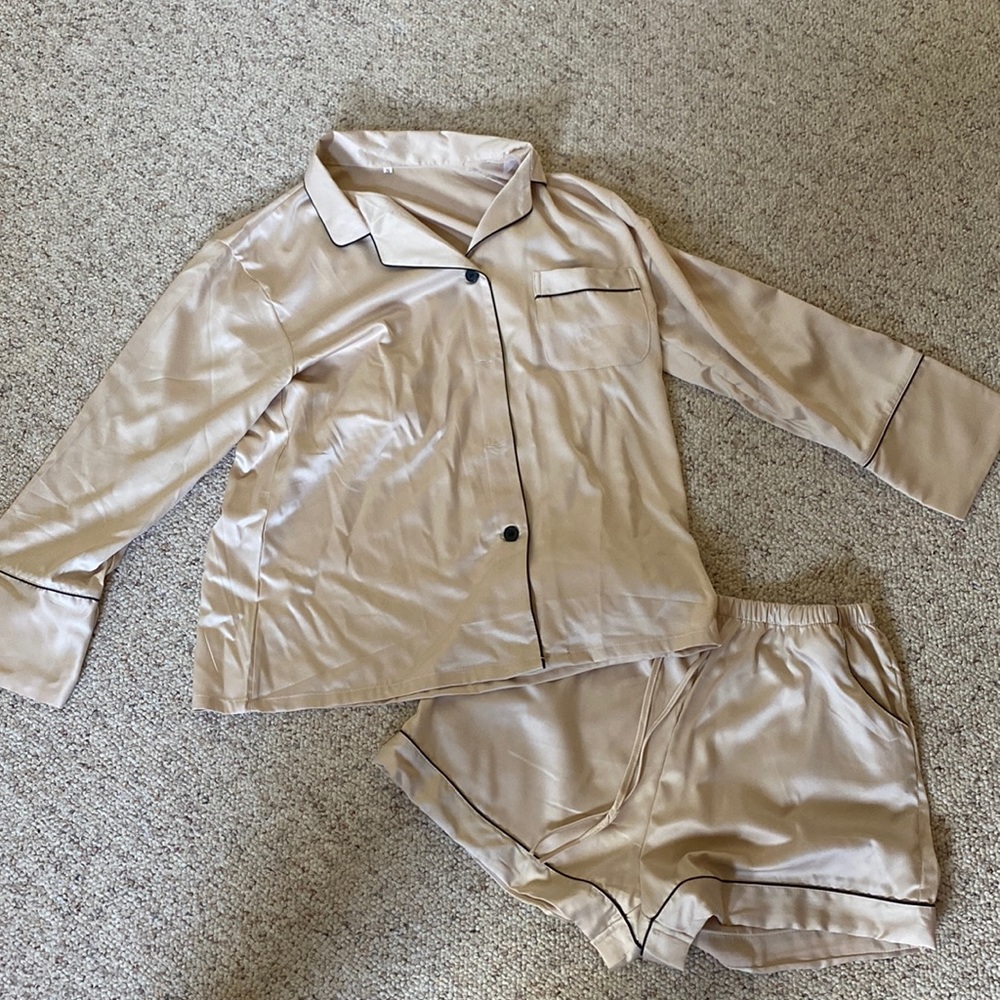 Champagne satin PJ (I have many sizes)